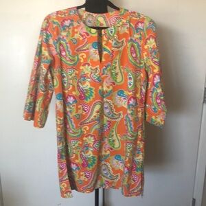 Vibrant Paisley Tunic Dress